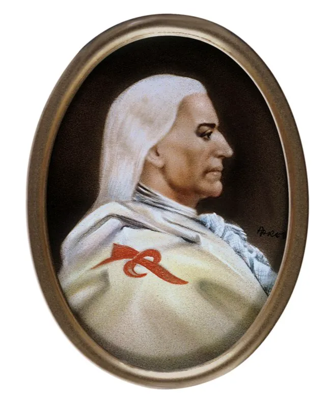 Presidente Dionisio Pérez, 1559-1564. Miniaturas de Manuel J. Paredes, Biblioteca Luis Ángel Arango, Bogotá.