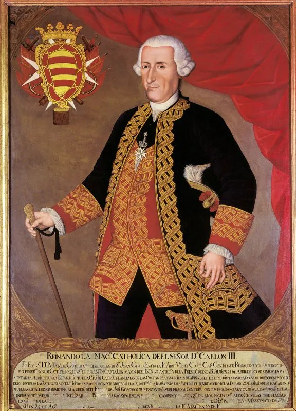 Manuel Guirior, virrey del Nuevo Reino de Granada desde 1773 hasta 1776. Museo de Arte Colonial, Bogotá.