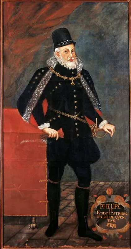 Don Felipe II, llamado el prudente, fue rey de España de 1556 a 1598. Demostró siempre gran interés y preocupación por el desarrollo material de sus colonias de ultramar. A ello se debe que en 1589 instara el establecimiento en Santafé de un tribunal de protomédicos y examinadores (protomedicato) que verificara la idoneidad de quienes ejercían o practicaban la medicina en el Nuevo Reino de Granada, y les otorgaran las correspondientes licencias.