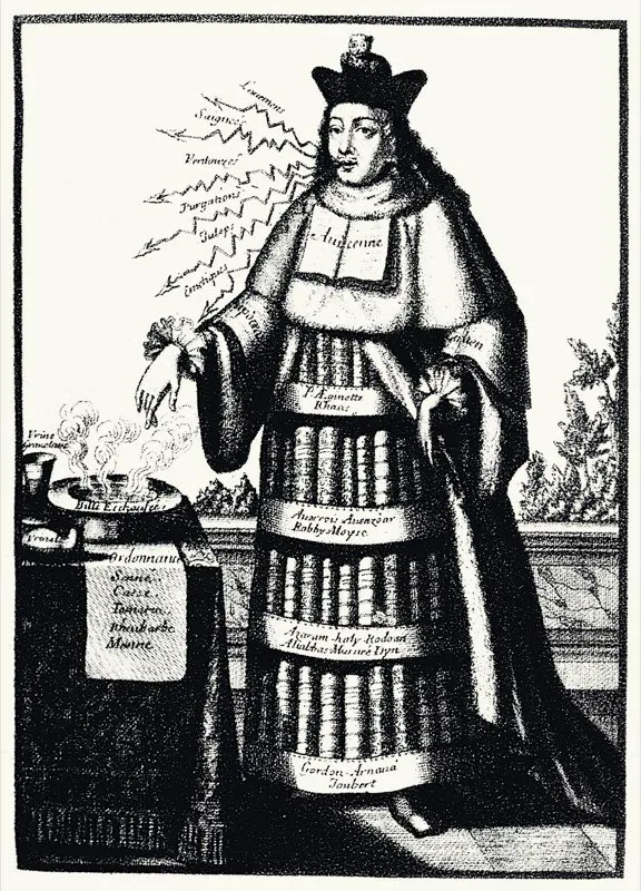 Grabado satrico de Larmessin que representa los hbitos del mdico y el cirujano. La medicina era ms terica y dependa de recetas especficas, mientras que la ciruga era una disciplina prctica y por ello se le asignaba un rango inferior. 