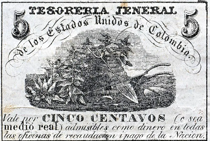 Billetes del Banco de Bogot. Autorizado desde su fundacin a emitir papel moneda, pronto sus billetes se hicieron imprescindibles para el desenvolvimiento de las transacciones mercantiles. 