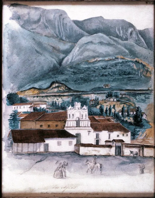 Durante el siglo xix, la parroquia de Las Aguas era un lugar frecuentado por los paseantes y devotos de la Virgen a la que estaba dedicado el templo. El barrio lo habitaban familias acomodadas. El monasterio y la iglesia de Las Aguas, óleo de Manuel Dositeo Carvajal.