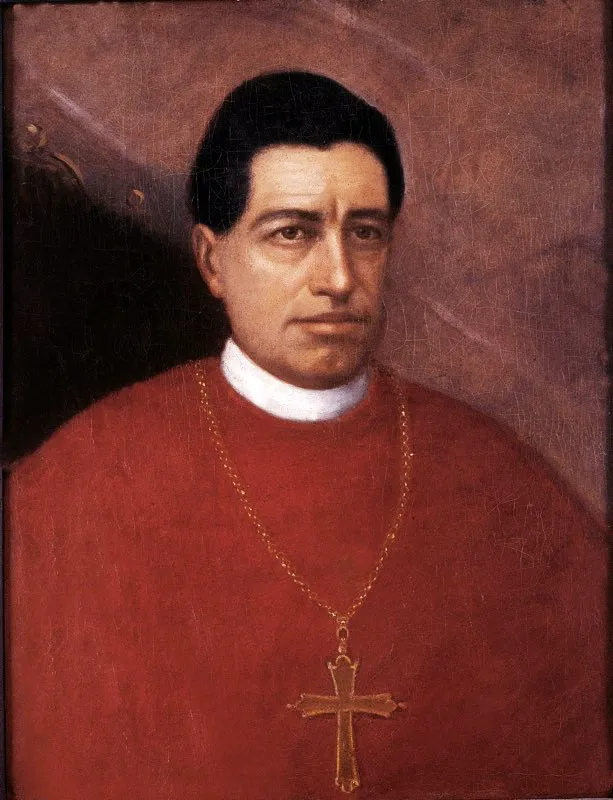 Monseñor Vicente Arbeláez, arzobispo de Bogotá entre 1868 y 1884, logró convivir pacíficamente con los regímenes radicales, que prohibieron la enseñanza de la doctrina católica en las escuelas. Sin embargo, en alianza con José María Samper y Miguel Antonio Caro, ayudó a crear las condiciones para la derrota de los radicales en 1878 y el ascenso de La Regeneración, que con la Constitución de 1886, le devolvió a la Iglesia católica todos sus privilegios. Óleo de C. Acosta D. Seminario Conciliar, Bogotá.