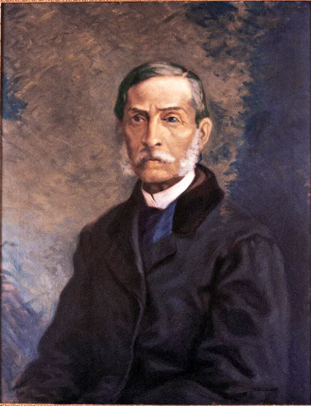 Manuel Murillo Toro, liberal radical, dos veces presidente de la república (1864-66 y 1872-74) y máximo exponente del radicalismo colombiano. Óleo de Domingo Moreno.