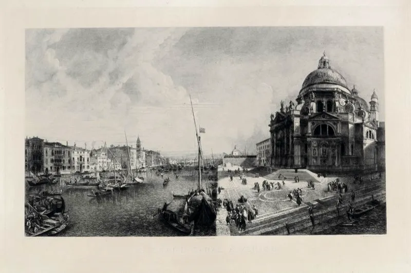 Antonio Canaletto (invent), Henri George Manesse (grab) / Chalcographie du Louvre (imprimi) / El Gran Canal de Venecia / Siglo xviii / Grabado en metal / 62,5 x 90 cm 