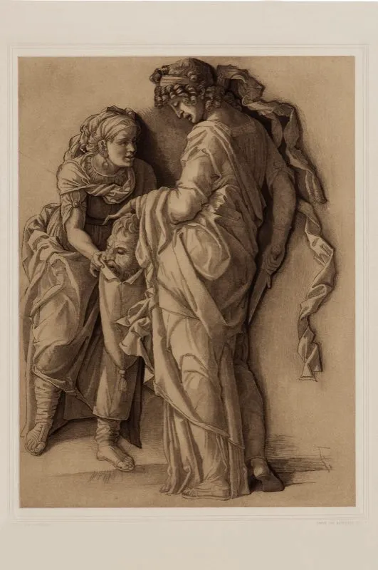 Andrea Mantegna (invent), Alphonse Leroy (grab) / Chalcographie du Louvre (imprimi) / Judith y Holofernes / Siglo xv / Grabado en metal / 38,8 x 29 cm 