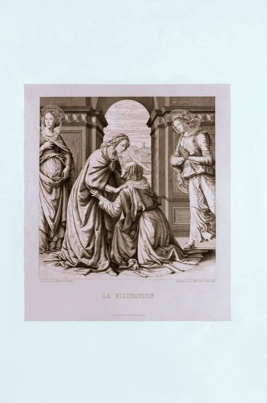 Domenico Ghirlandaio (invent), Guillaume Haussoullier (grab) / Chalcographie du Louvre (imprimi) / La Visitacin / Siglo xv / Grabado en metal / 64,7 x 49,8 cm 