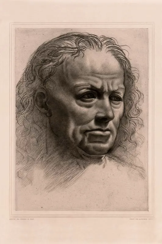 Leonardo da Vinci (invent), Alphonse Leroy (grab) / Chalcographie du Louvre (imprimi) / Estudio / Siglos xv-xvi / Grabado en metal / 61,5 x 45 cm 