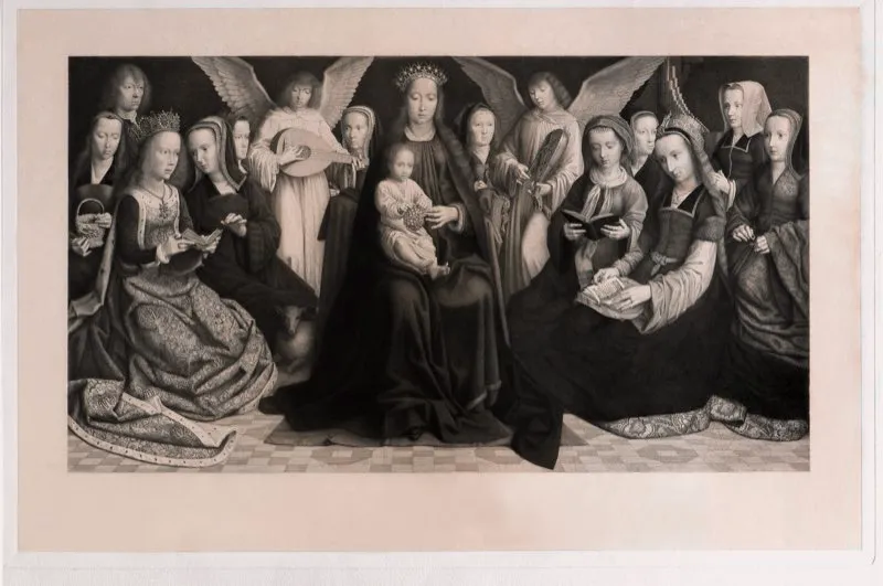 Grard David (invent) / Chalcographie du Louvre (imprimi)  / Virgo inter virgines / Siglo xv / Grabado en metal / 55 x 72,5 cm 