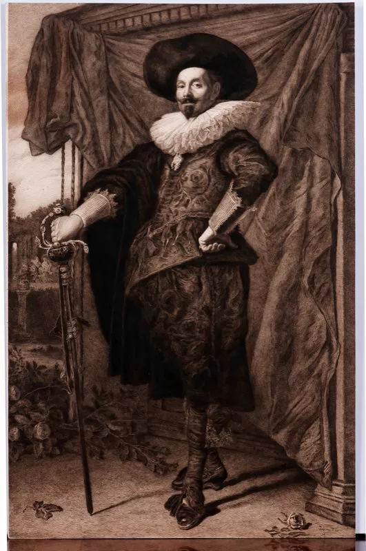 Frans Hals / Retrato de Willem van Heythuysen / Siglo xvii / Grabado en metal / 75 x 49,5 cm
