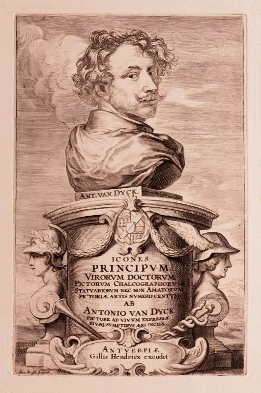 Anton van Dyck (inventó y dibujó), Iac Neefs (grabó), Bilis Hendricx (editó) / Chalcograpie du Louvre (imprimió) / Autorretrato / Siglo xvii / Grabado en metal / 45,5 x 31,4 cm