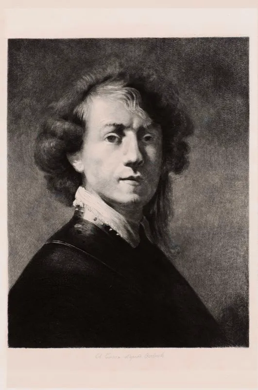 Rembrandt van Rijn (inventó) / Michel Cazin (grabó) / Chalcographie du Louvre (imprimió) / Rembrandt viejo / Siglo xvii / Grabado en metal / 64 x 45,7 cm