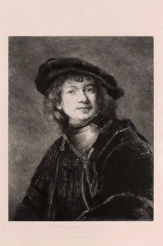 Rembrandt van Rijn (inventó), George Fouquet (grabó) / Chalcographie du Louvre (imprimió) / Rembrandt joven / Siglo xvii / Grabado en metal / 75 x 53 cm