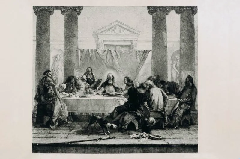Giambattista Tipolo (invent), Daniel Charles Marie Mordant (grab) / Chalcographie du Louvre (imprimi) / La ltima cena / Siglo xviii / Grabado en metal / 68,5 x 84,3 cm 