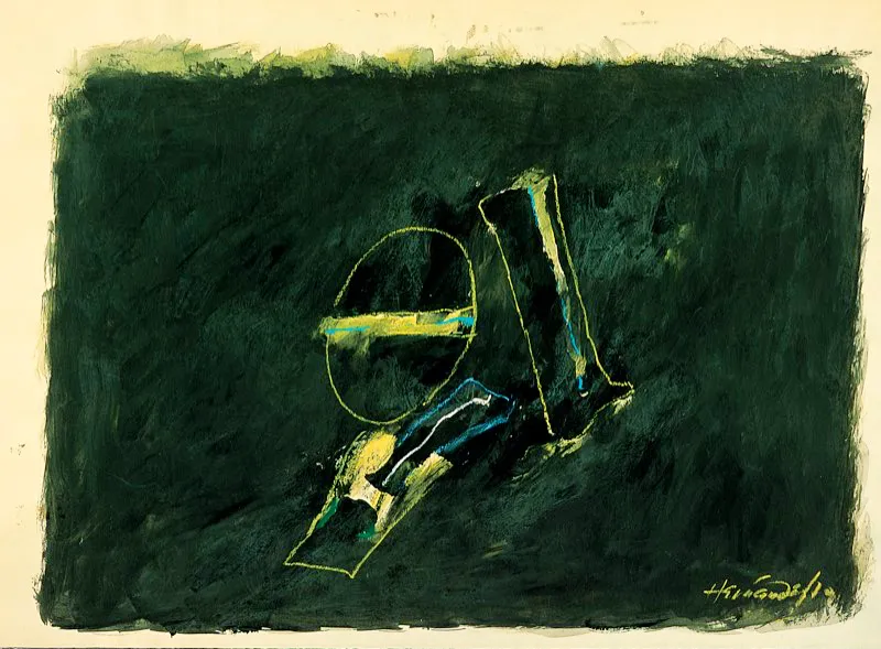 Signo y seal / 1970 / Mixta sobre papel / 50 x 70 cm 