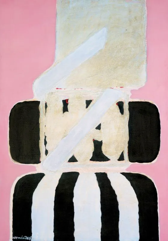 Estructura rosa / 1969 / Acrílico sobre tela / 100 x 70 cm (detalle)