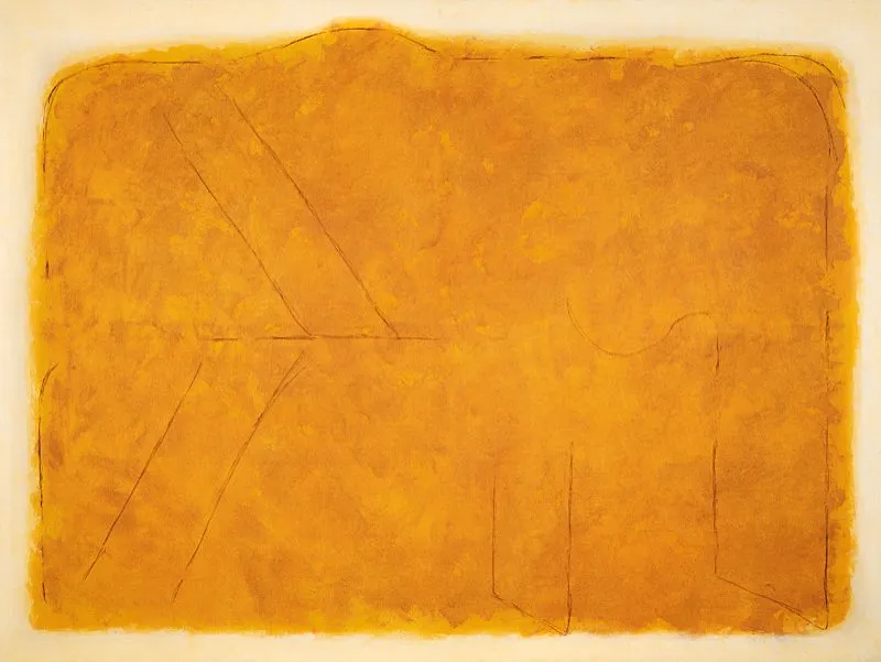 Signo amarillo / 1995 / Acrlico sobre tela / 183 x 244 cm 