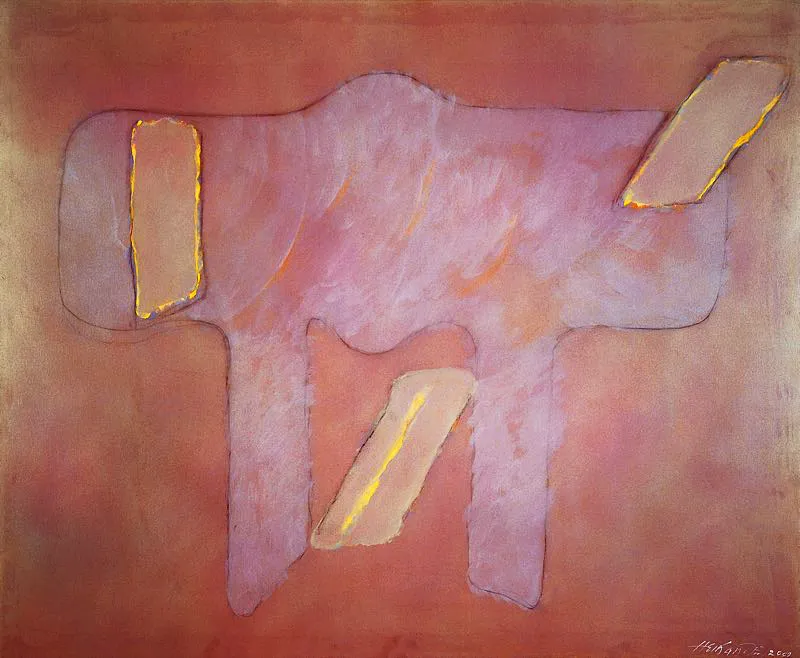 Signo pardo ocre / 2000 / Acrlico sobre tela / 140 x 170 cm 