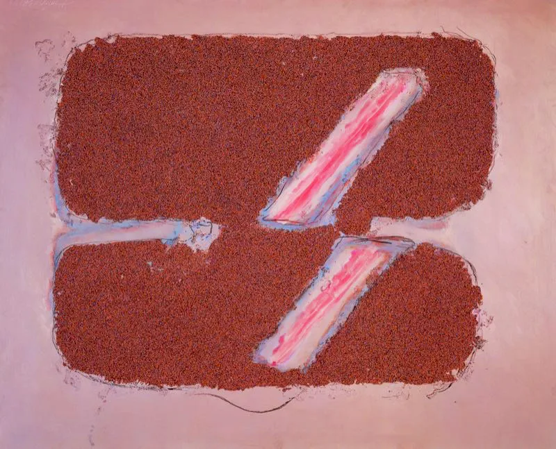 Signo doble signo / 1998 / Técnica mixta / 140 x 170 cm