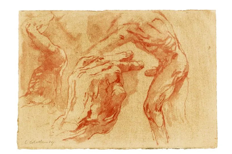 Aguada de leo sobre papel  / 26,5 cm x 37,5 cm 