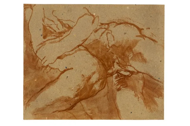 Aguada de leo sobre papel Kraft / 21 cm x 25 cm 