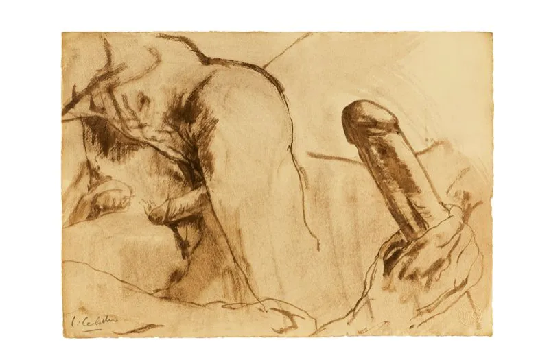 Aguada de leo sobre papel  / 26,5 cm x 38 cm 