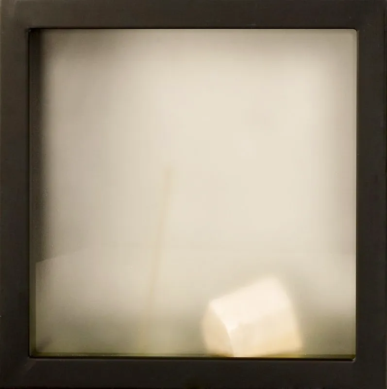 De la serie Sur / 2002 - 2005 / Fotografía intervenida sobre placas metálicas / 50 x 50 x 12 cm