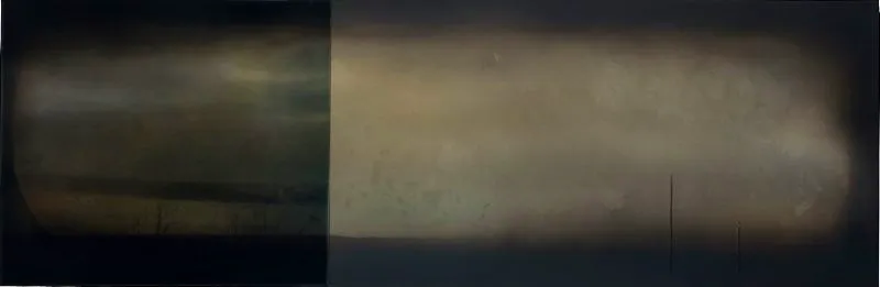 De la serie de Vidrio y niebla / 2010 / Fotografías y resinas sobre placas metálicas / 50 x 100 x 5 cm y 50 x 60 x 5 cm
