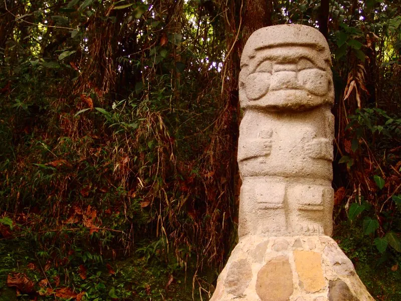 Konrad Theodor Preuss, quien introdujo la ciencia moderna en el estudio de las estatuas con sus investigaciones de la segunda década del siglo xx, las describió como “un arte extraño y primitivo”, inaccesible para nosotros occidentales. El “Bosque de las Estatuas”, especie de museo al aire libre en el Parque Arqueológico de San Agustín, exhibe 35 esculturas, de las cuales se ilustran aquí algunos ejemplos.