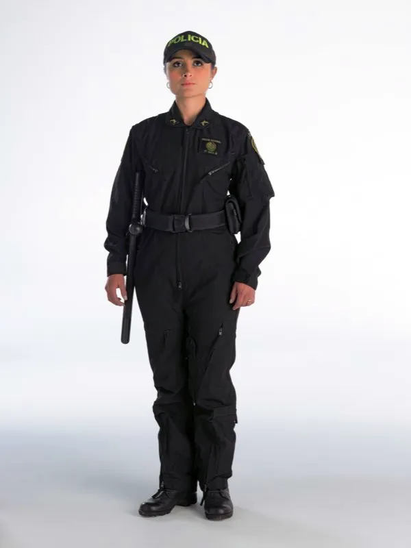 Pantalones de deporte para hombre, diseño de bandera de policía, color negro