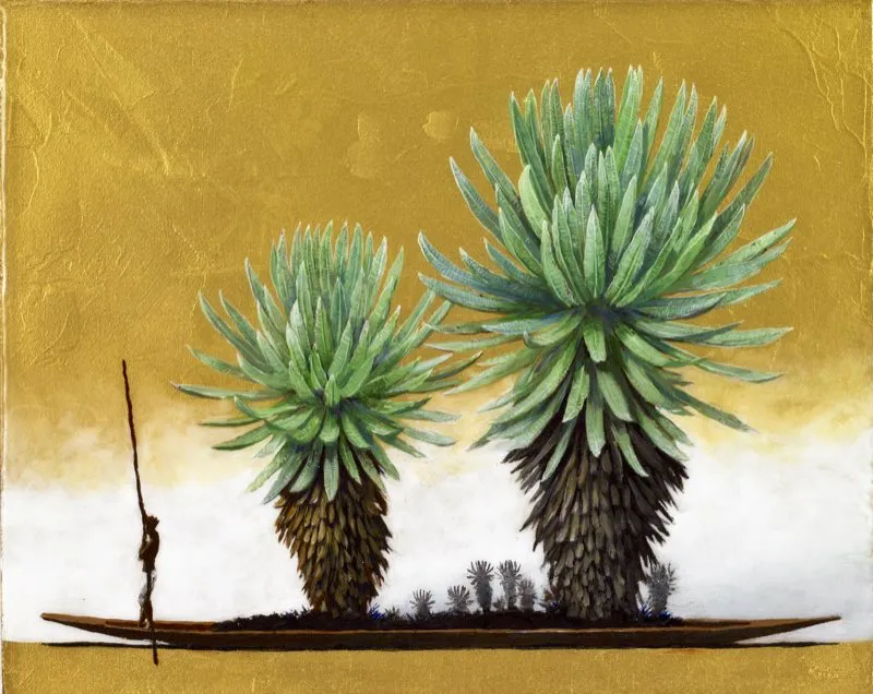 Frailejonas | Acrlico sobre madera | 20 cm x 30 cm | 2009 