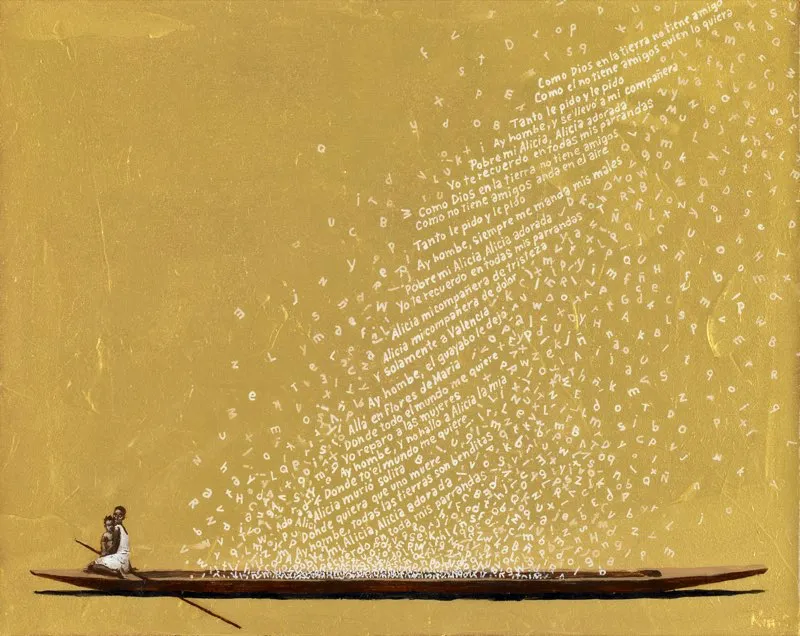 Alicia adorada | Acrlico sobre madera | 20 cm x 30 cm | 2009 