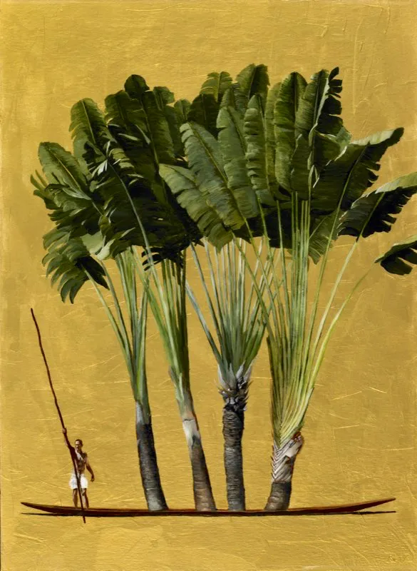 Palmas del viajero | Acrlico sobre papel | 40 cm x 29 cm | 2010 