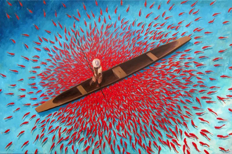 Ritual | Óleo sobre tela | 100 cm x 150 cm | 2010