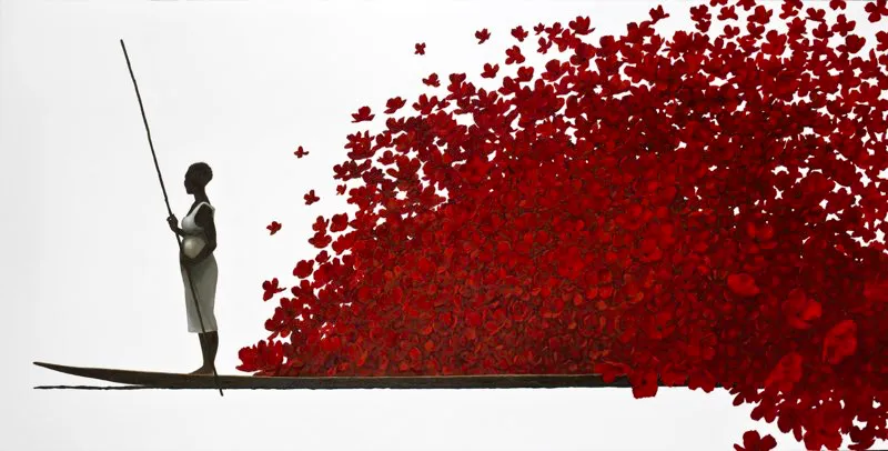 Desplazamiento n.° 133 | Óleo sobre tela | 100 cm x 200 cm | 2010