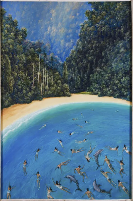 Día de campo | Óleo sobre tela | 170 cm x 110 cm | 1991