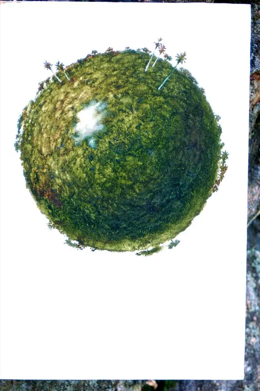 Satellite of love | Óleo sobre madera | 30 cm x 30 cm | 2003