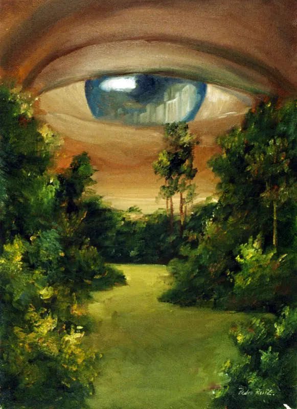 Serie Punto de vista | Dios | Óleo sobre tela | 30 cm x 20 cm | 1997