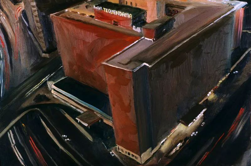 Serie Hi 8 Bogot | leo sobre madera | 20 cm x 30 cm | 2001 