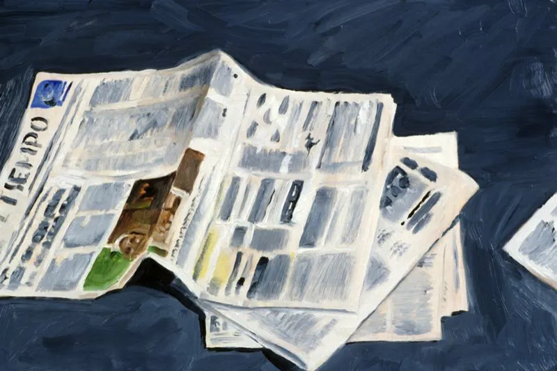 Serie Hi 8 Bogot | leo sobre madera | 20 cm x 30 cm | 2001 