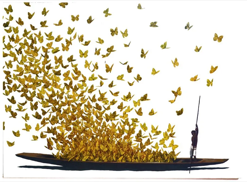 Desplazamiento n.° 111 | Óleo sobre tela | 110 cm x 150 cm | 2008