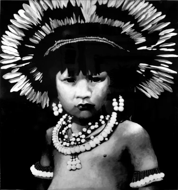 Kayapo | Acrílico sobre papel | 163 cm x 150 cm | 2004