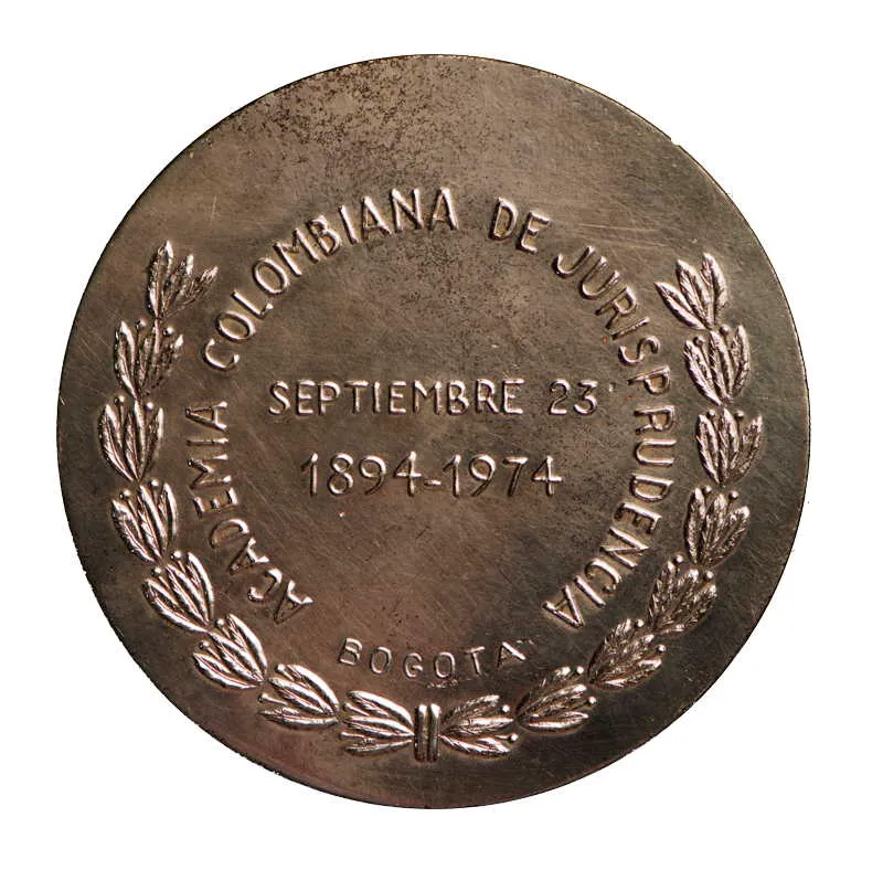 Medalla conmemorativa del 80 aniversario, plateada (reverso).