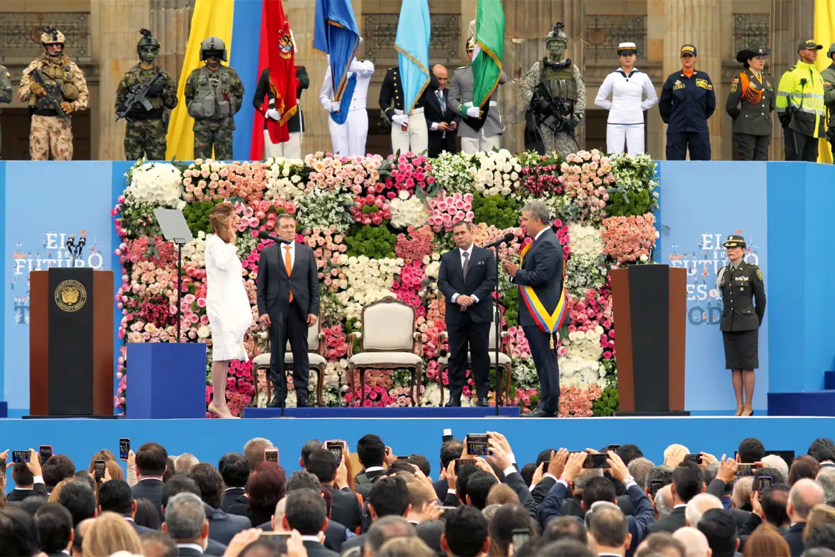 Iván Duque Márquez toma juramento a la vicepresidenta Martha Lucía Ramírez. Bogotá, 7 de agosto de 2018.
