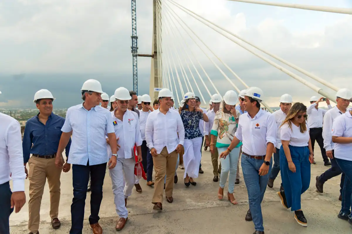 Cierre constructivo de la dovela del nuevo Puente Pumarejo. Barranquilla, 13 de septiembre de 2019.