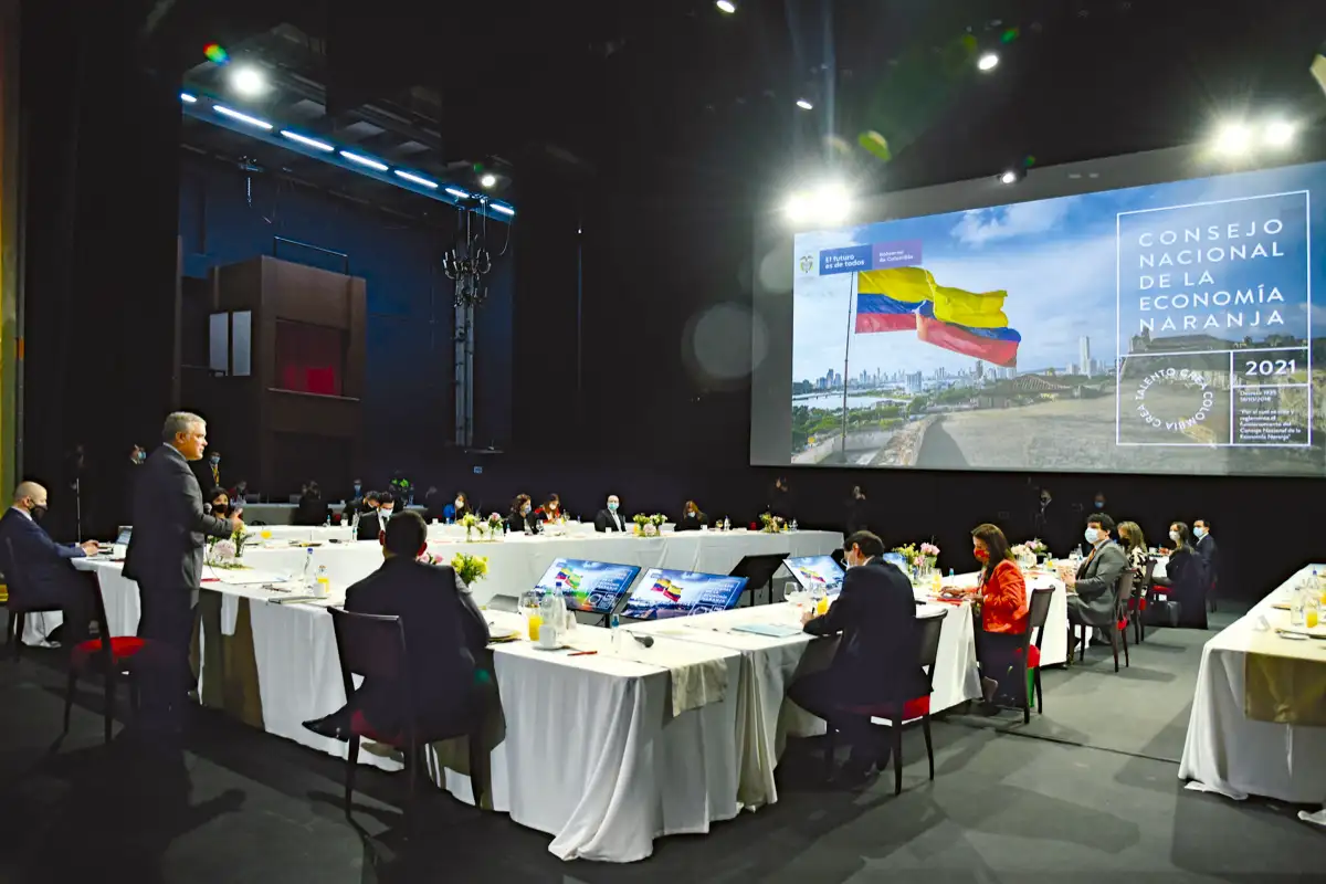 Consejo Nacional de la Economía Naranja. Teatro Colón, Bogotá, 8 de abril de 2021.