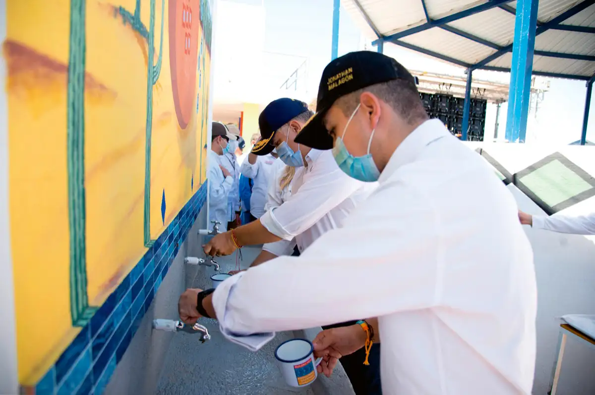Inauguración del Sistema de Abastecimiento de agua potable ‘Wuimpalaa’. Corregimiento de Wimpeshi Maicao, La Guajira. 19 de febrero de 2021.
