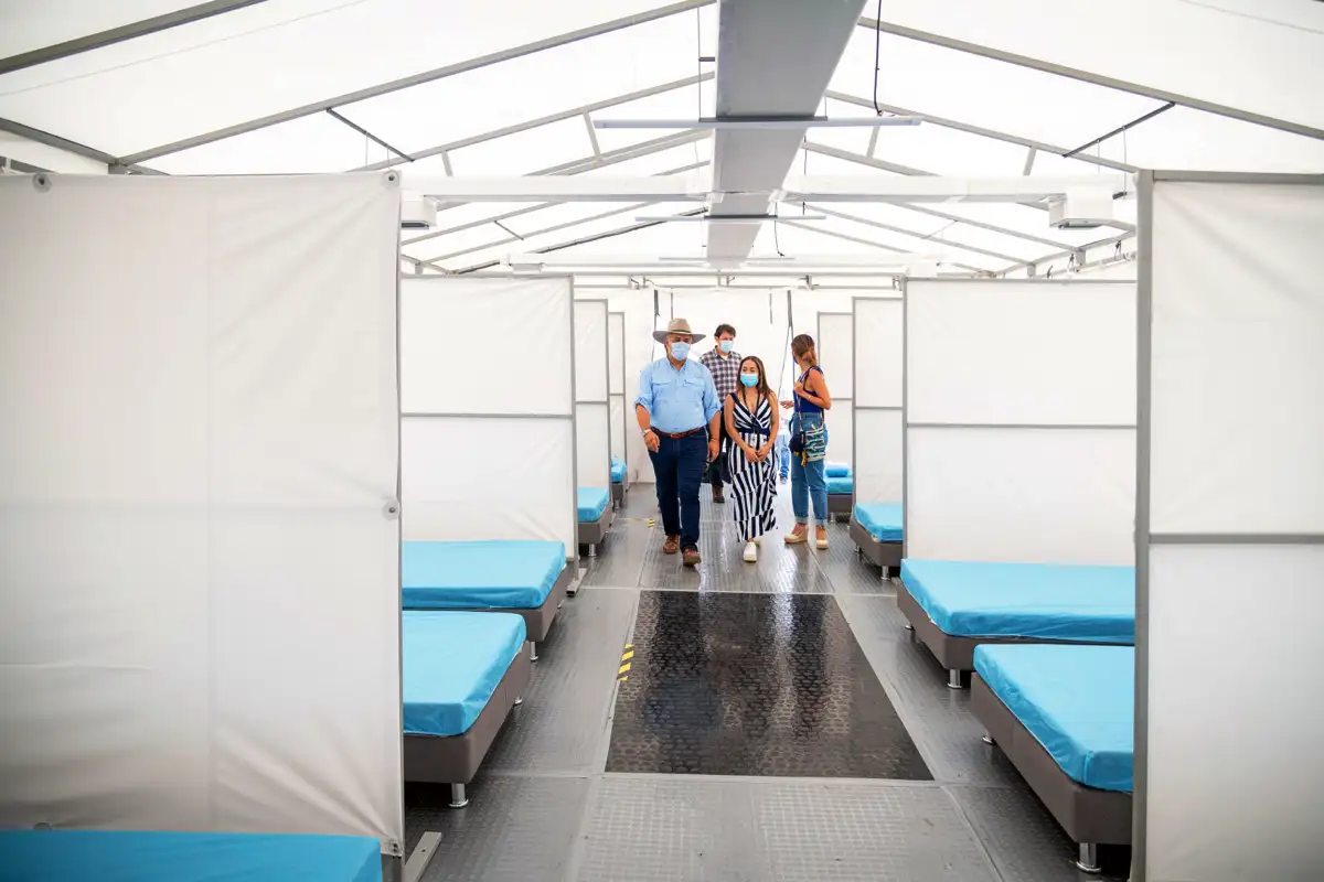 Visita al centro migratorio en la vía Marginal de la Selva. Yopal, Casanare, 27 de febrero de 2021.