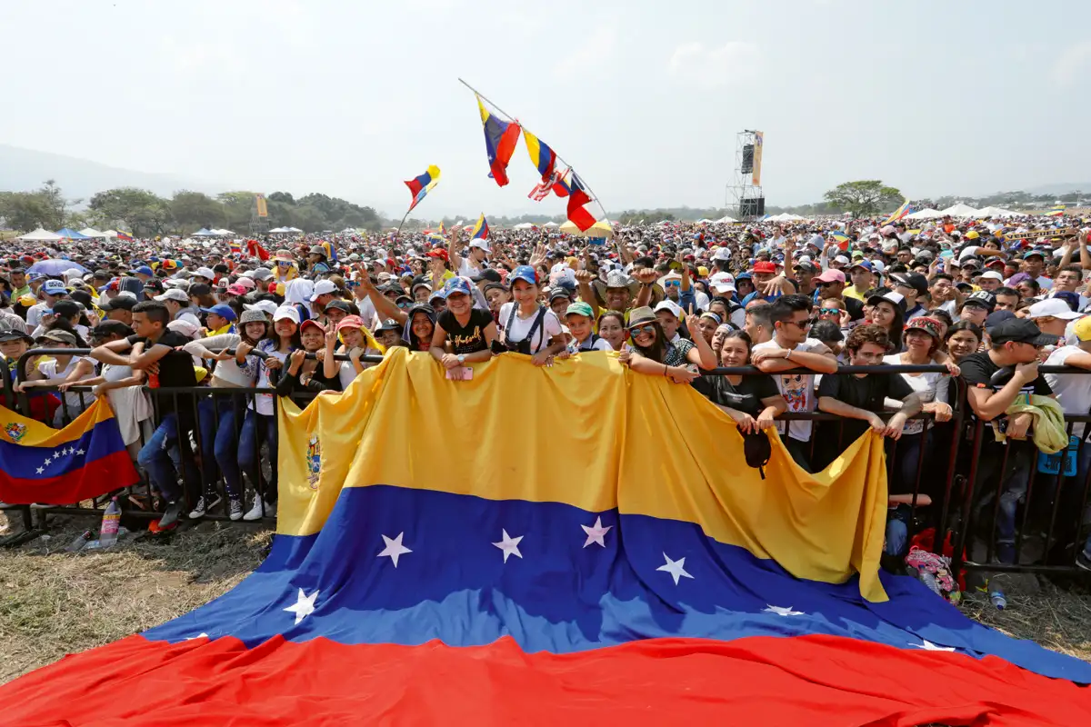 Concierto Venezuela Aid Live. Puente Binacional Tienditas. Cúcuta, Norte de Santander, 22 de febrero de 2019.