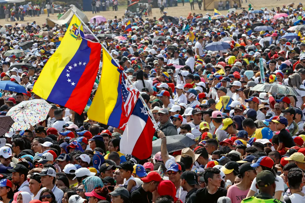 Concierto Venezuela Aid Live. Puente Binacional Tienditas. Cúcuta, Norte de Santander, 22 de febrero de 2019.